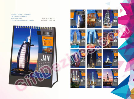 Corporate Table Calendar-World Travel
